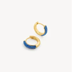 Capri Blue Always On Sparkle Hoop Earrings - Hillberg & Berk