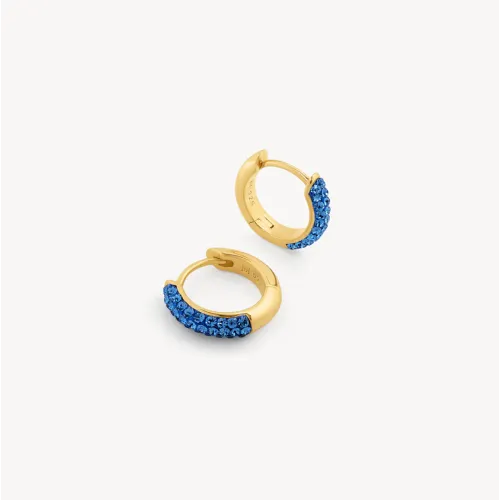 Capri Blue Always On Sparkle Hoop Earrings - Hillberg & Berk Capri Blue Always On Sparkle Hoop Earrings - Hillberg & Berk