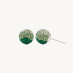 Evergreen Holiday Sparkle Ball Stud Earrings 10mm - Hillberg & Berk