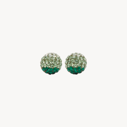 Evergreen Holiday Sparkle Ball Stud Earrings 8mm - Hillberg & Berk