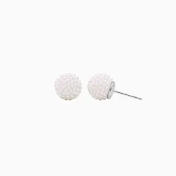 Birthstone (June) Sparkle Ball Stud Earrings 10mm - Hillberg & Berk