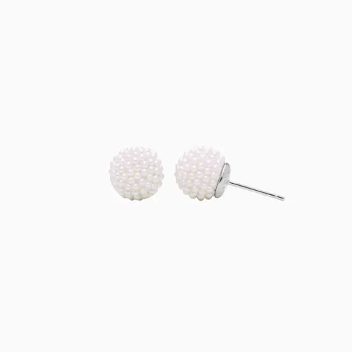 Birthstone (June) Sparkle Ball Stud Earrings 10mm - Hillberg & Berk