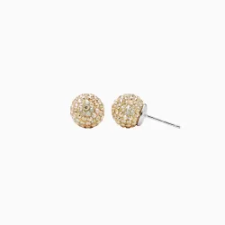 Birthstone (November) Sparkle Ball Stud Earrings 10mm - Hillberg & Berk