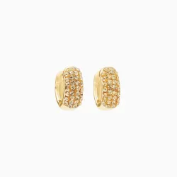 Gold Sparkle Hoops - Mini - Hillberg & Berk