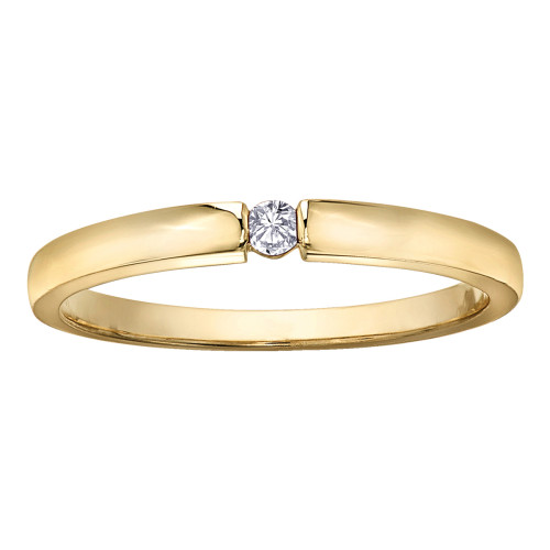 Diamond Solitaire Stackable Ring- 0.04ct TDW