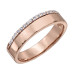 Rose Gold Band with 0.12ct Diamond Edge