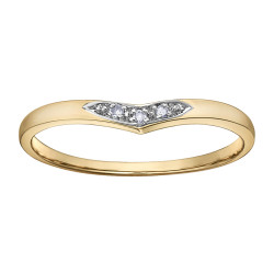Chevron Diamond Ring- 0.01ct TDW