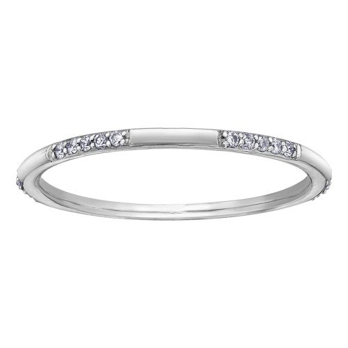 White Gold Diamond Band- 0.10ct TDW