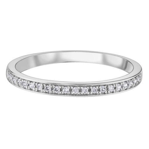 Stackable White Gold Diamond Band- 0.10ct TDW