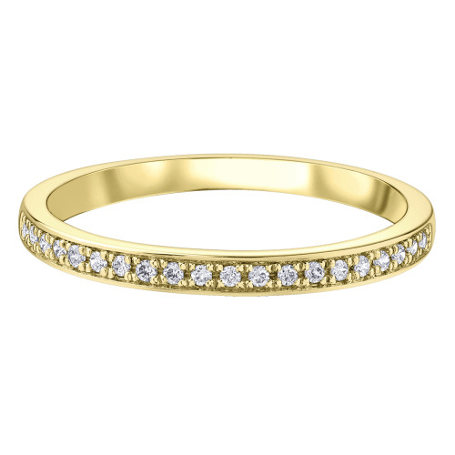 Stackable Yellow Gold Diamond Band- 0.10ct TDW