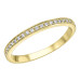 Stackable Yellow Gold Diamond Band- 0.10ct TDW