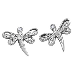 Dragonfly Diamond Earrings- 0.02ct TDW