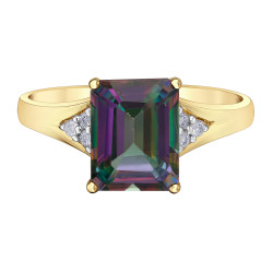 Mystic Topaz and Diamond Ring- 0.06ct TDW