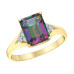 Mystic Topaz and Diamond Ring- 0.06ct TDW