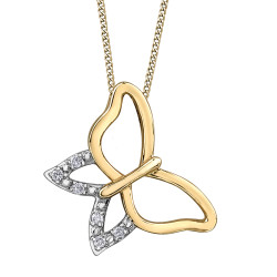 Butterfly Diamond Necklace- 0.03ct