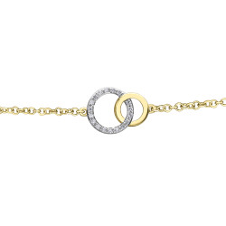 Double Circle Diamond Bracelet- 0.09ct TDW