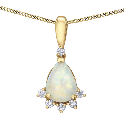 Opal and Diamond Necklace- 0.06ct TDW