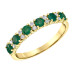 Emerald and Diamond Band- 0.10ct TDW