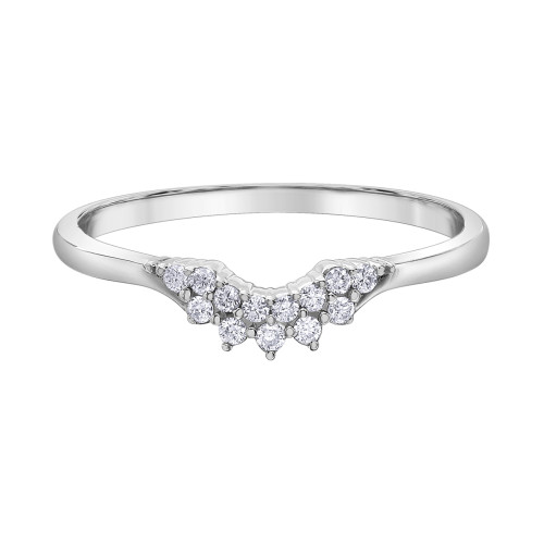 White Gold Diamond Band- 0.10ct TDW