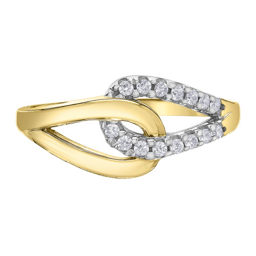 Diamond and Gold Loop Ring- 0.15ct TDW Diamond and Gold Loop Ring- 0.15ct TDW