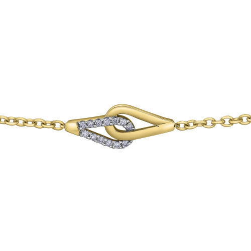 Diamond and Gold Loop Bracelet- 0.10ct TDW Diamond and Gold Loop Bracelet- 0.10ct TDW