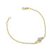 Diamond and Gold Loop Bracelet- 0.10ct TDW Diamond and Gold Loop Bracelet- 0.10ct TDW