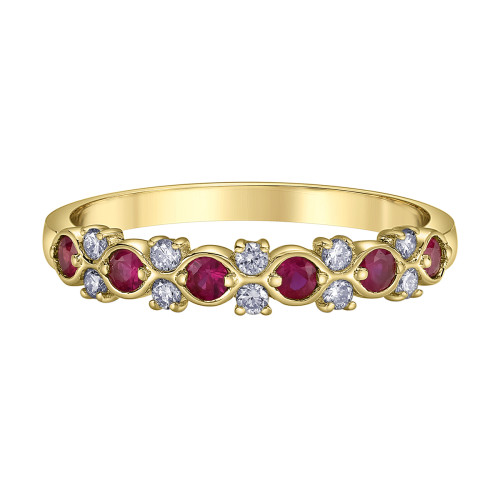 Ruby and Diamond Ring- 0.15ct TDW