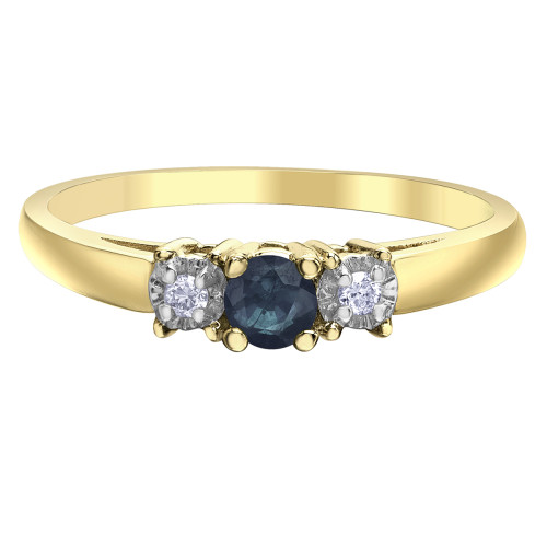 Sapphire and Diamond Ring- 0.04ct TDW