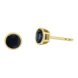 Sapphire Bezel Set Earrings