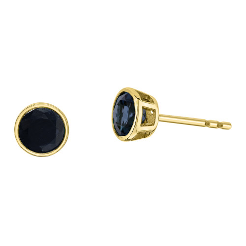 Sapphire Bezel Set Earrings