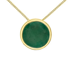 Emerald Bezel Set Necklace