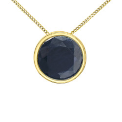 Sapphire Bezel Set Necklace