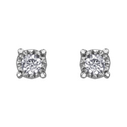 Illuminaire Diamond Stud Earrings- 0.20ct TDW White Gold