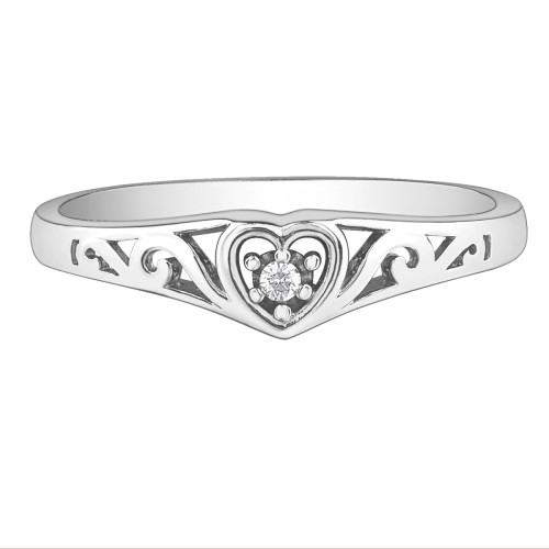 Heart Diamond Ring- 0.01ctTDW