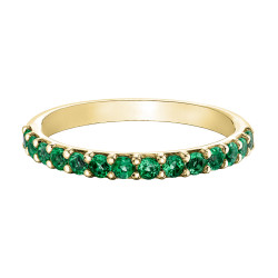 Created Emerald Stackable Chi Chi Ring (May Birthstone)