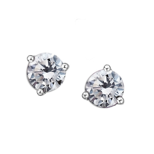 White Topaz Stud Earrings