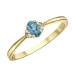 Blue Topaz and Diamond Ring- 0.03ct TDW