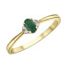 Emerald and Diamond Ring- 0.03ct TDW