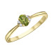 Peridot and Diamond Ring- 0.03ct TDW