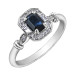 Sapphires and Diamond Ring- 0.08ct TDW