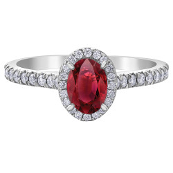 Ruby and Diamond Ring- 0.26ct TDW