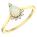 Opal and Diamond Ring- 0.06ct TDW