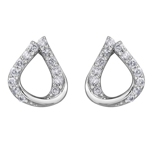 Diamond Loop Earrings- 0.20ct TDW