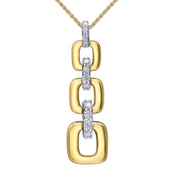 Diamond and Gold Link Necklace- 0.50ct TDW