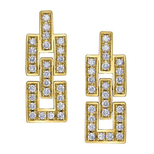 Square Link Diamond Earrings- 0.50ct TDW