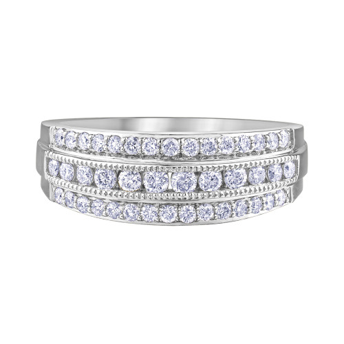 Three-Row Diamond Ring- 0.50ct TDW Three-Row Diamond Ring- 0.50ct TDW