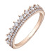 Side Stone Pave Set Diamond Ring- Rose Gold 0.50ct TDW