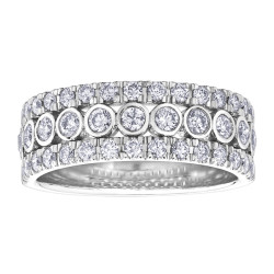 Bezel and Prong Set Diamond Ring- 1.00ct TDW