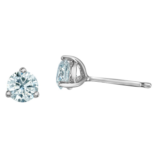 3-claw set Lab Grown Diamond Stud Earrings - 0.75ct