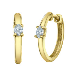 Oval Lab Grown Diamond Hoops - 0.20ct